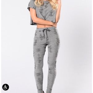 Plus size two piece set